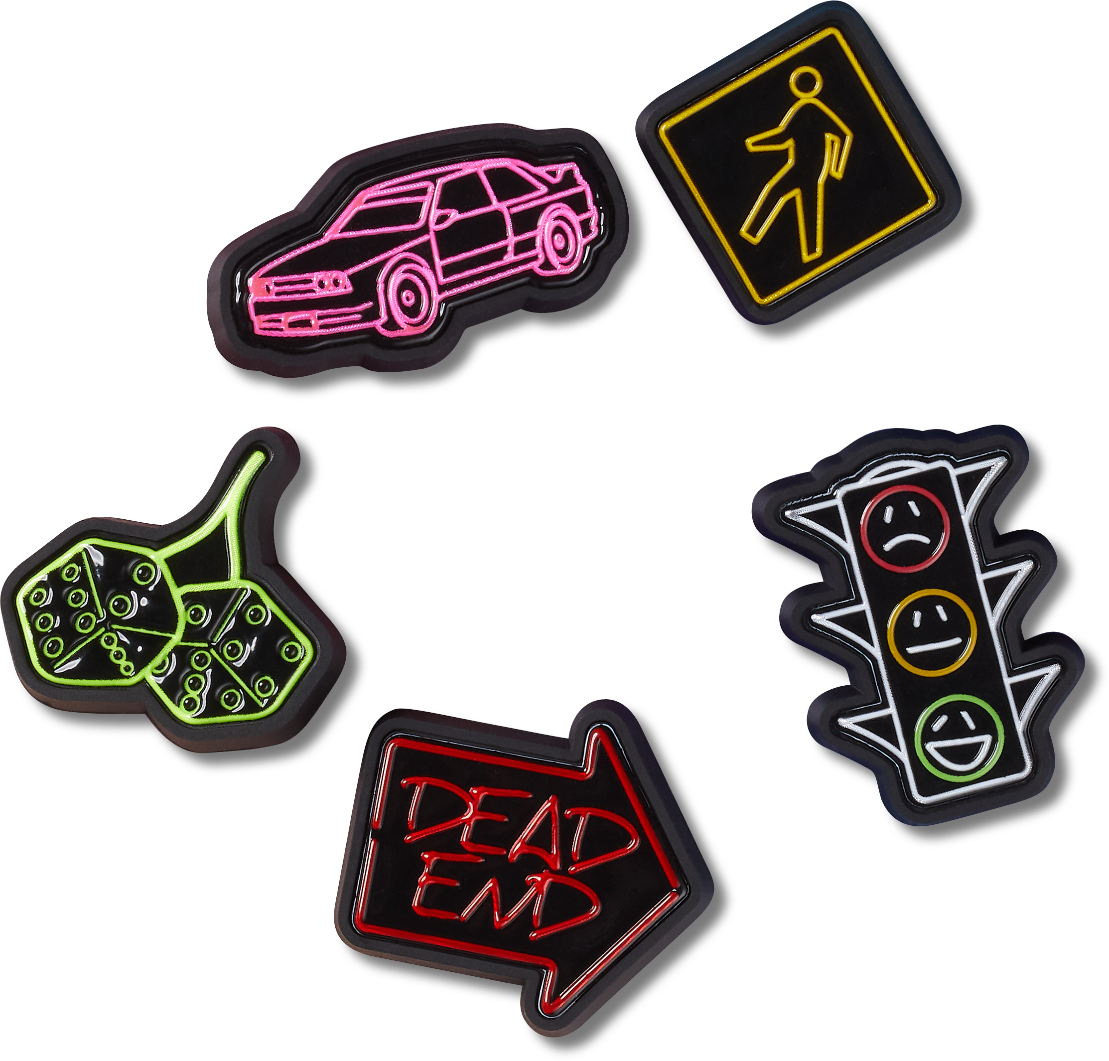 Accesorii Jibbitz by Crocs Reflective Street 5 Pack