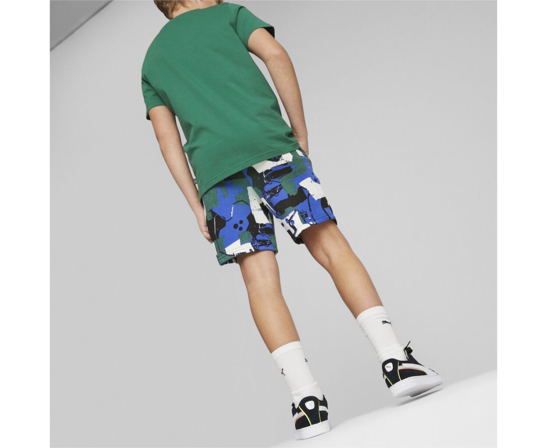 Pantaloni scurti Puma Ess+ Street Art Aop Shorts B 4 - 14 Ani