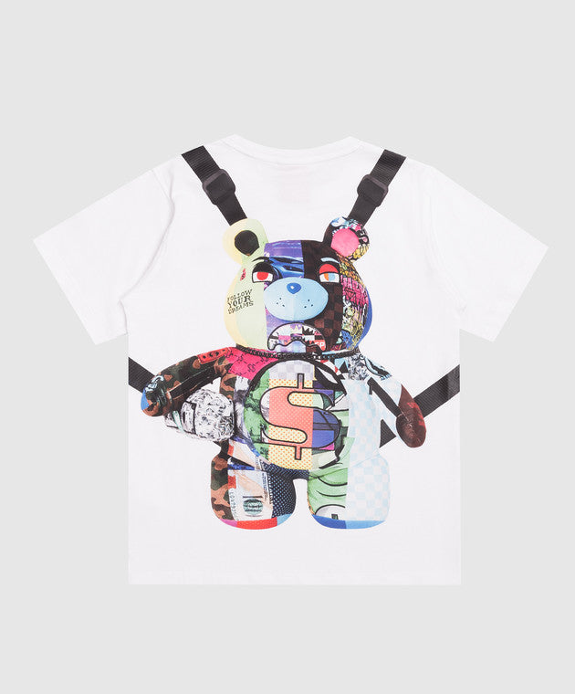 Tricou Sprayground Wonderful Mind Bear White Regular 8 - 16 Ani