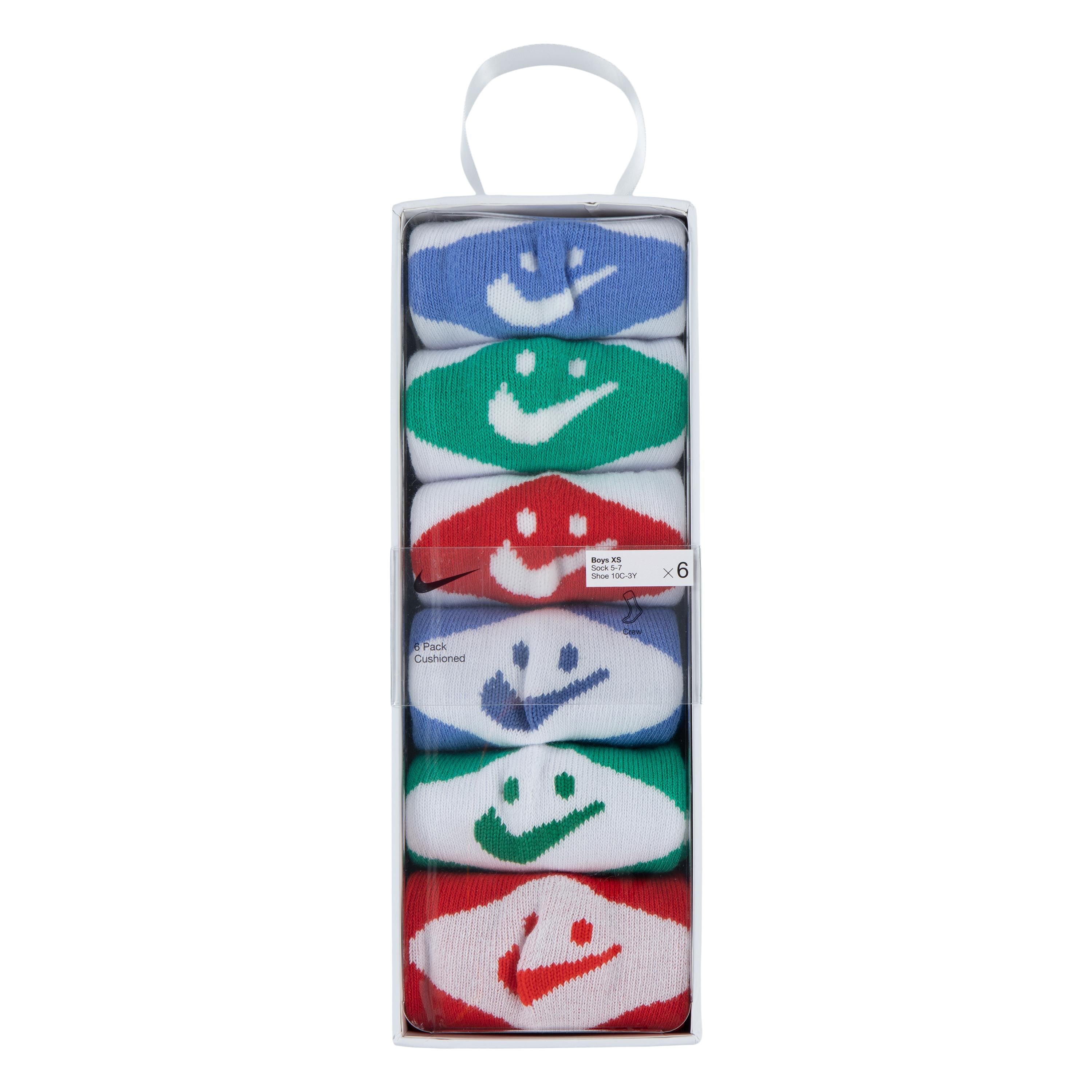 Sosete-Nike-6Pk Nike Smiley Crew 5-7 Ani