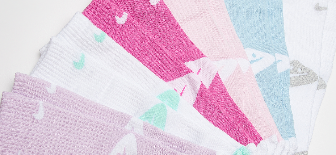 Sosete 6Pk Nike Smiley Crew EU 23.5 - EU 35