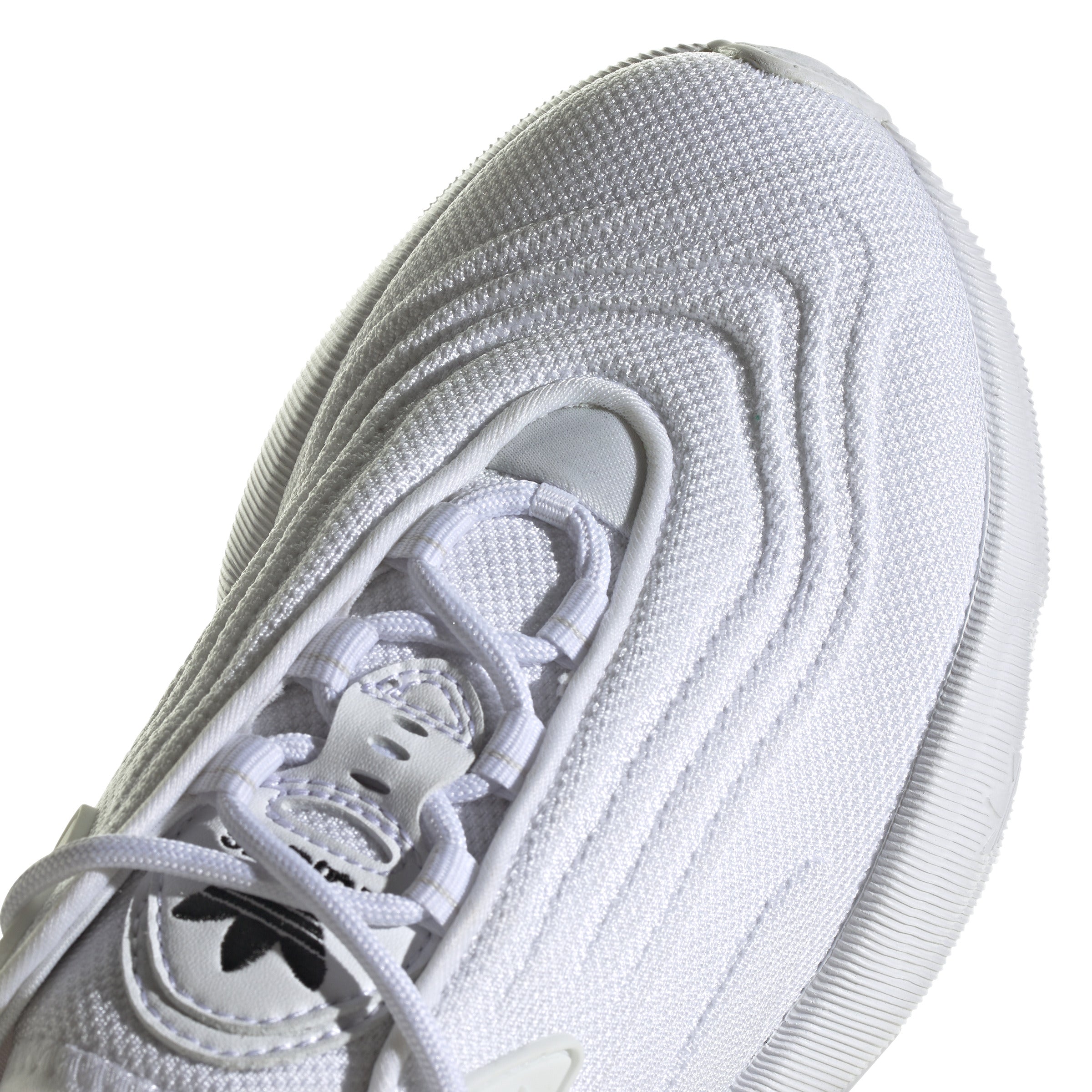 pantofi sport albi pentru copii - detaliu varf