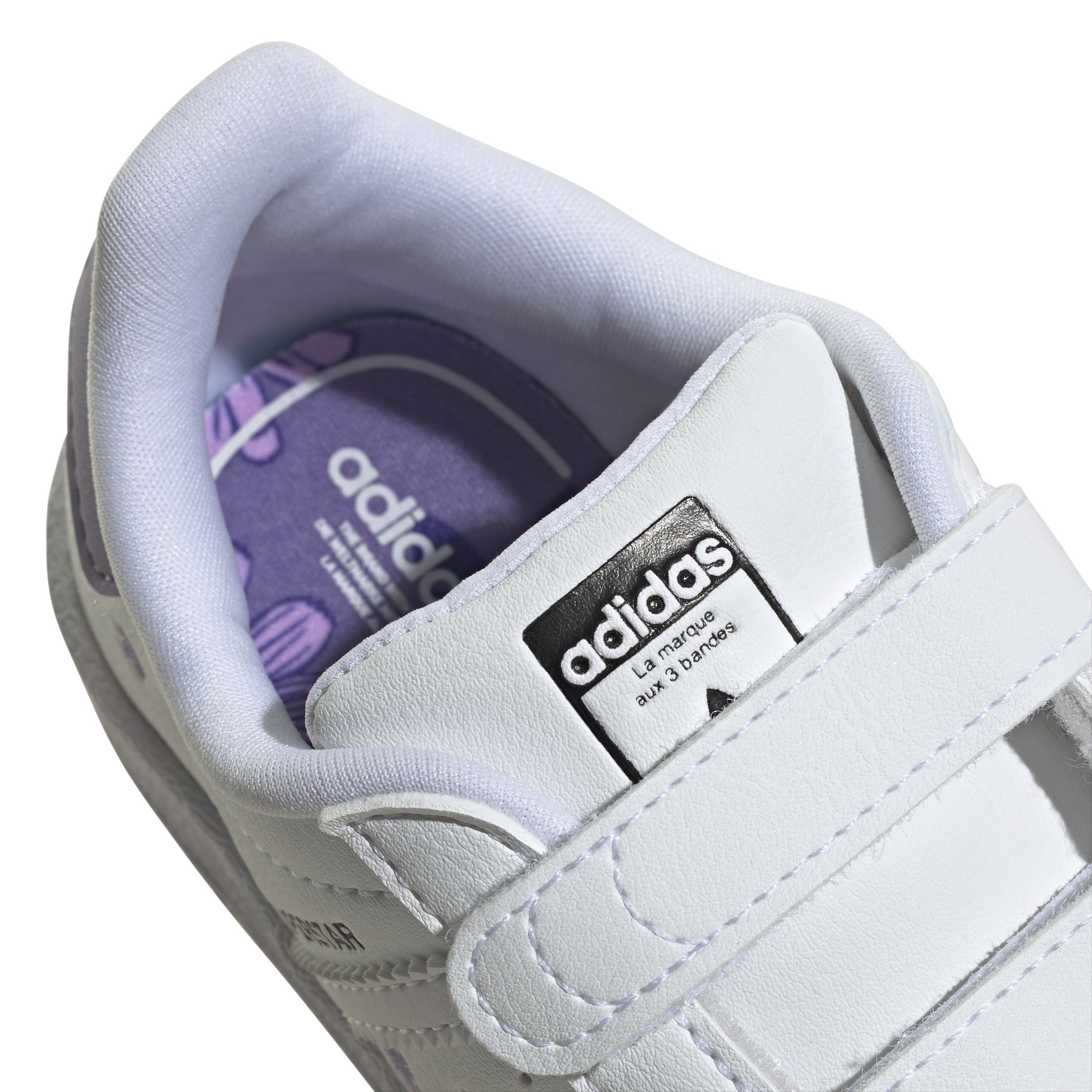 Sneakers albi pentru copii Adidas Originals Superstar - detaliu interior