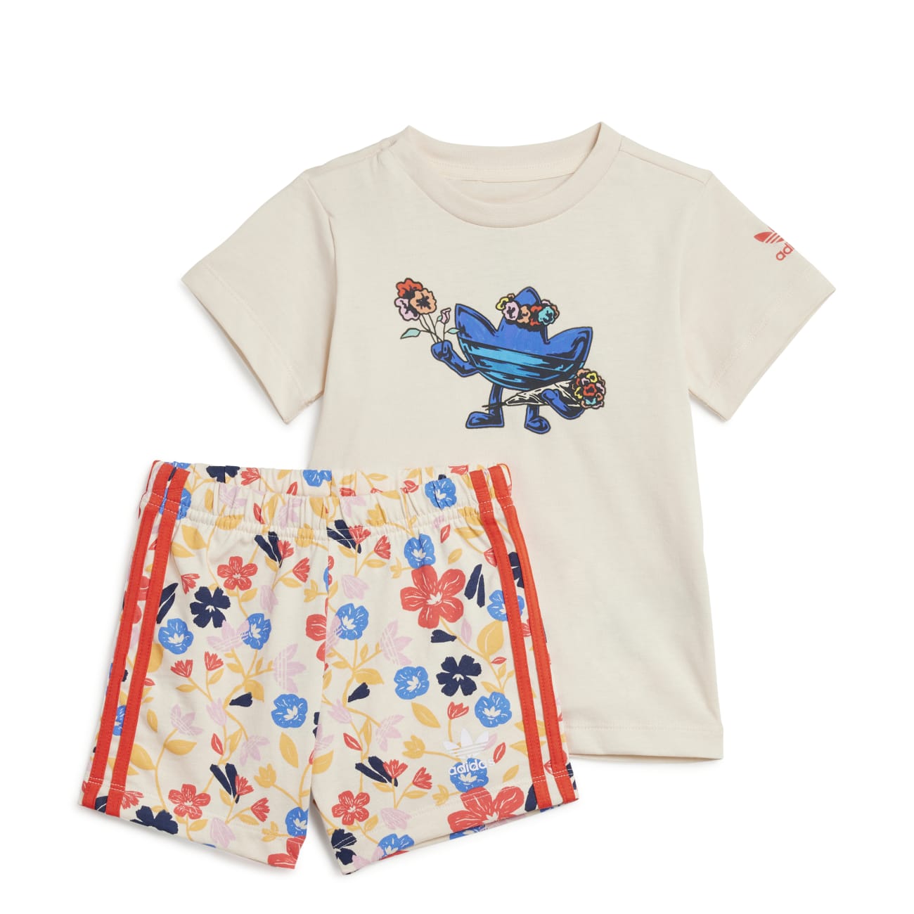 Compleu adidas Originals short si tricou 0-4 ani