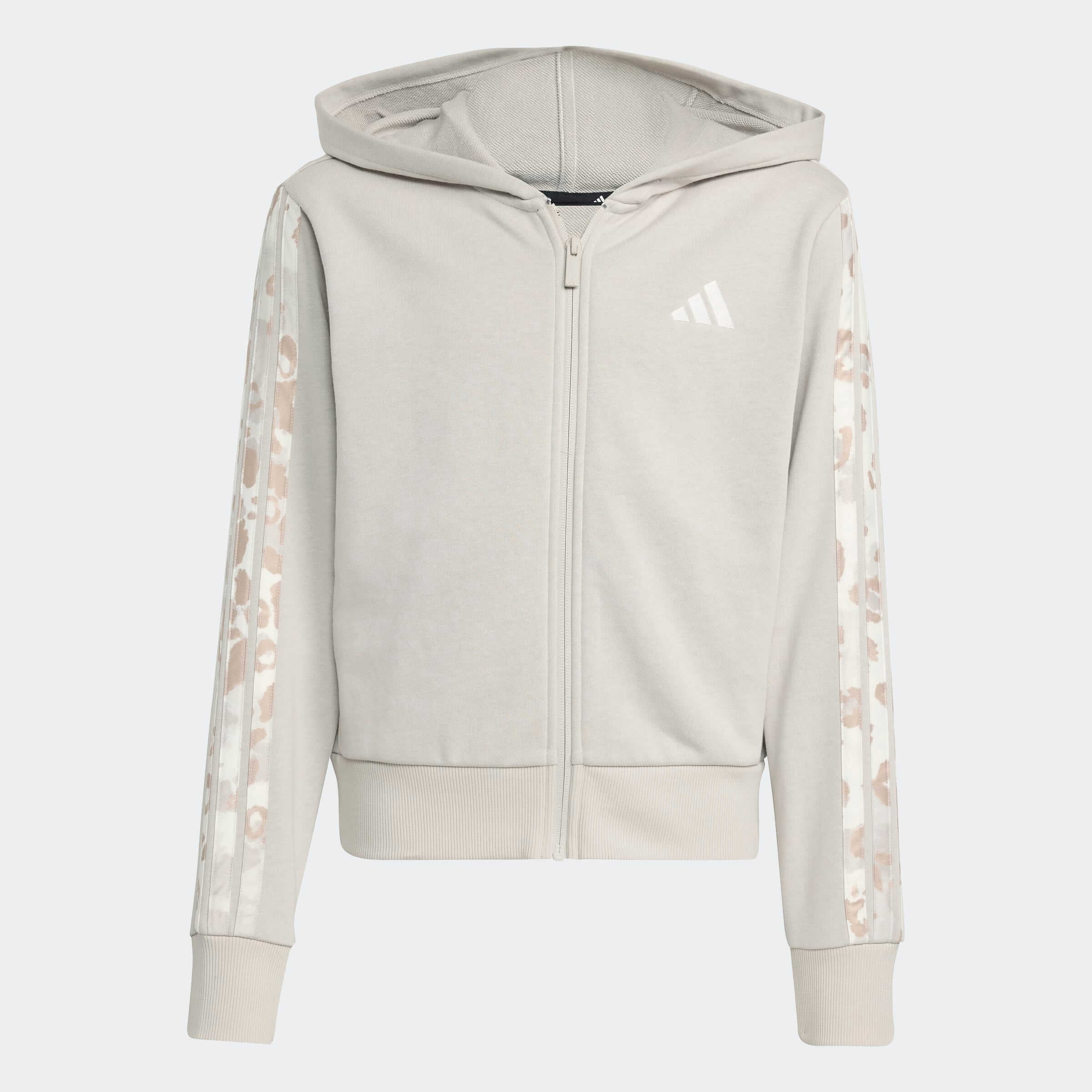 Hanorac Adidas Girls 3-Stripes Animal French Terry Hooded Track Top 8 - 15 Ani