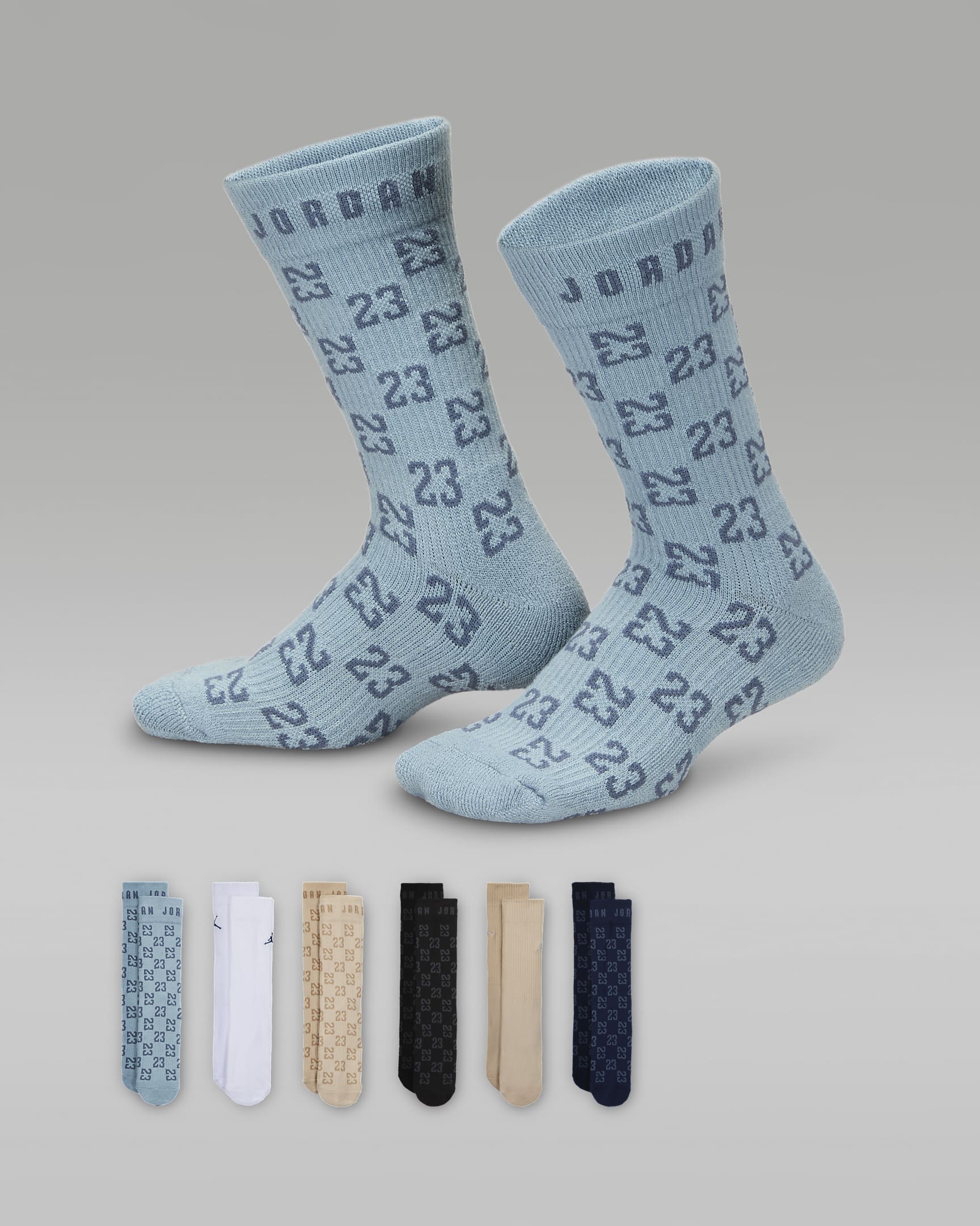 Sosete-Nike-Monogram Essential 6Pk Crew EU 27 - EU 40