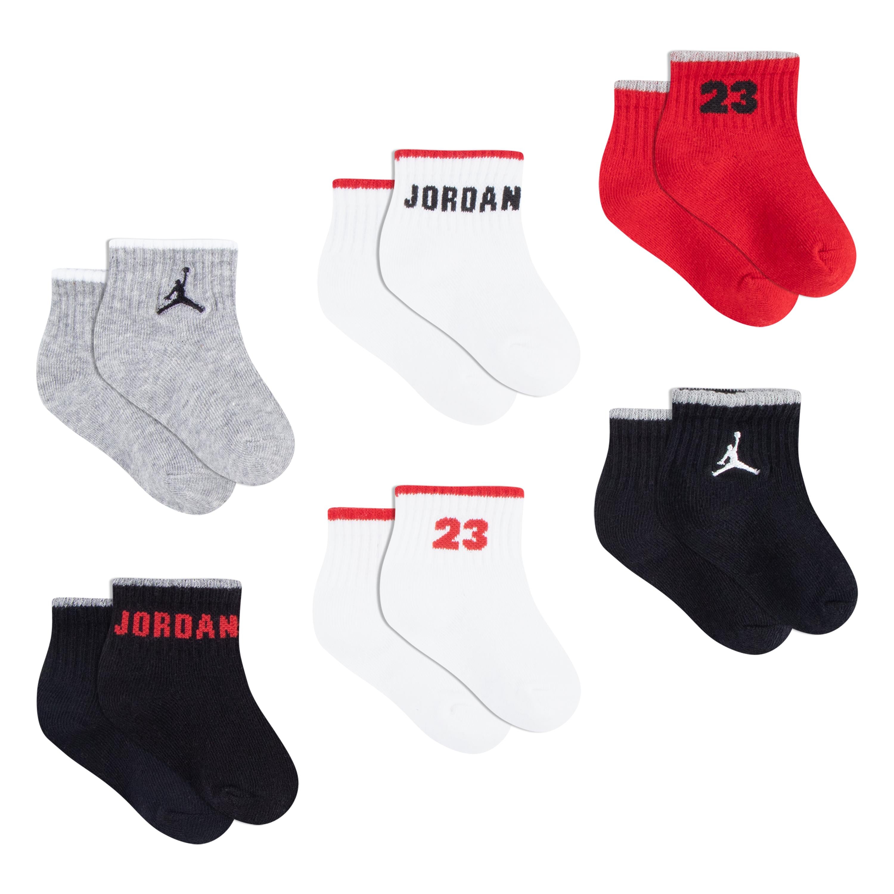 Sosete Nike JORDAN LEGACY INFANT/TODDLER ANKLE 6PK 6 - 12 luni