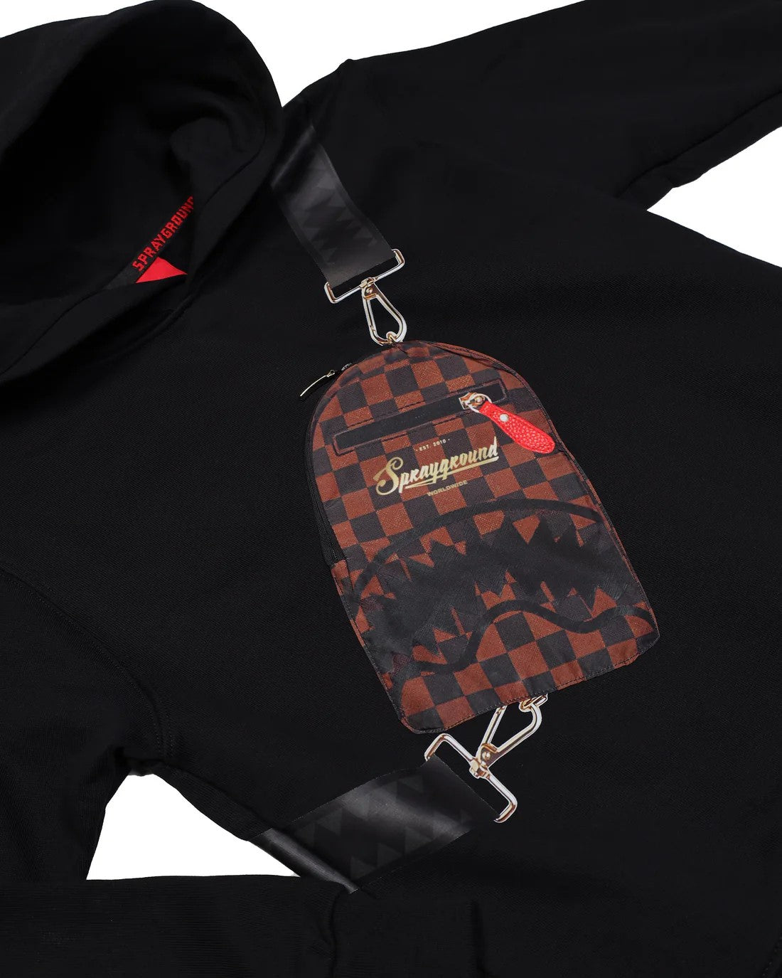 Hanorac Sprayground Takeover The Throne Backpack Sling Black Hoodie 8 - 14 Ani