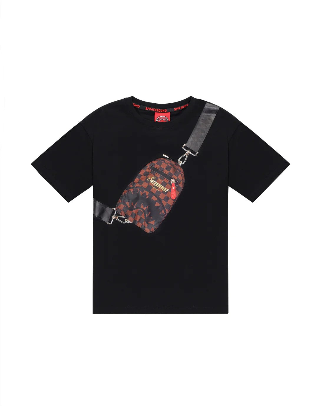 Tricou Sprayground Takeover The Throne Backpack Sling Black T-Shirt 8 - 16 Ani