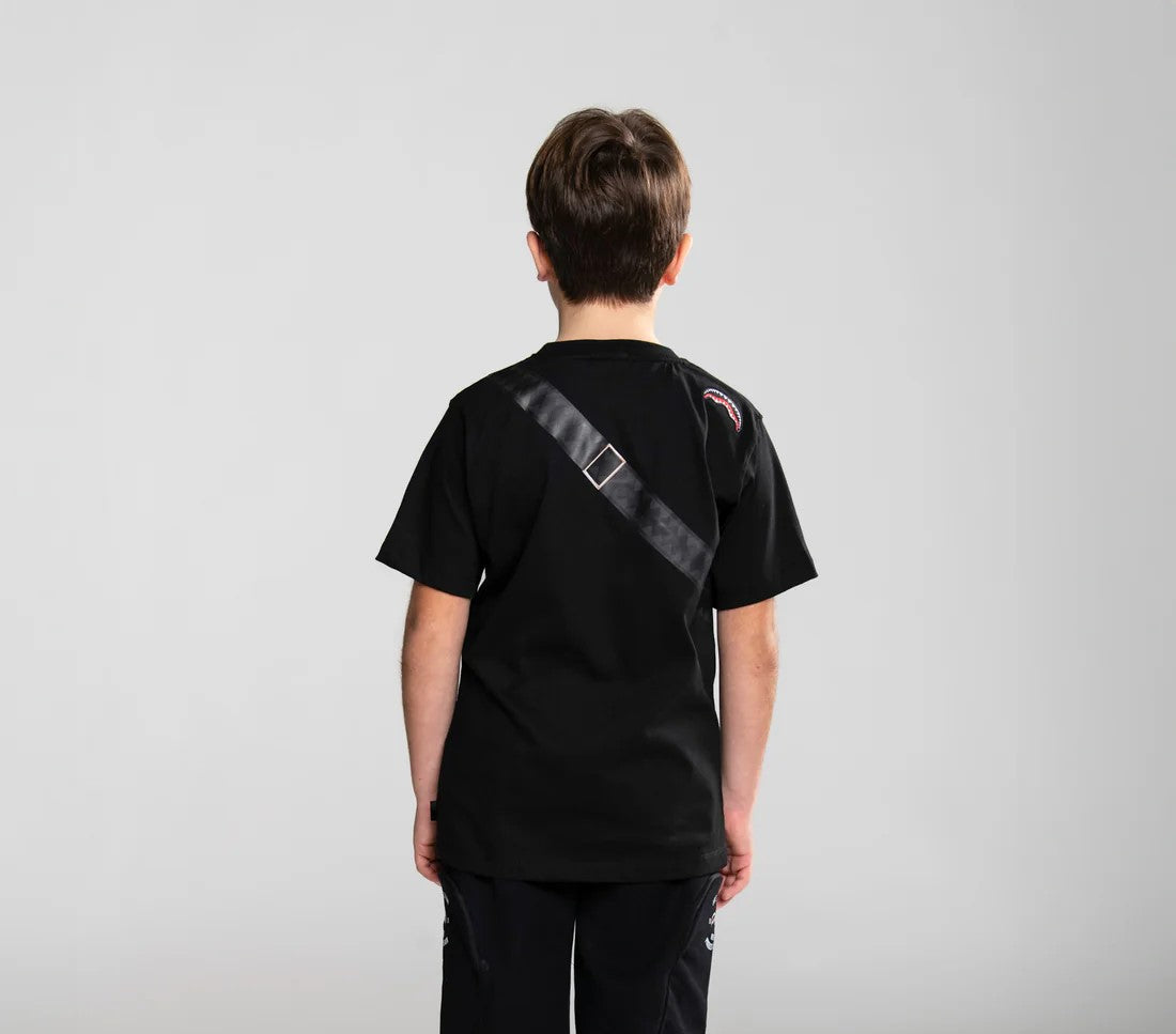 Tricou Sprayground Takeover The Throne Backpack Sling Black T-Shirt 8 - 16 Ani