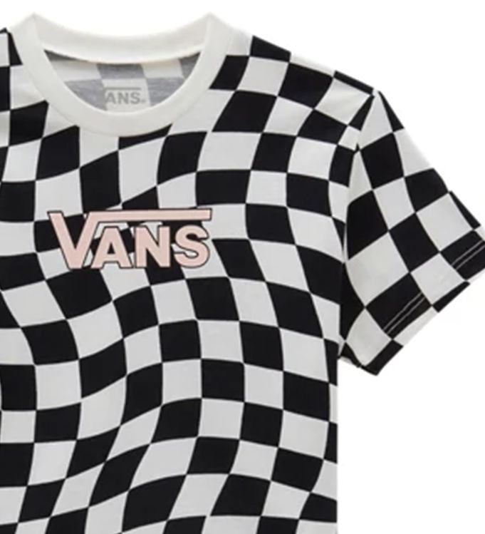 Tricou Vans Warped 66 Check Crew 8-15 ani