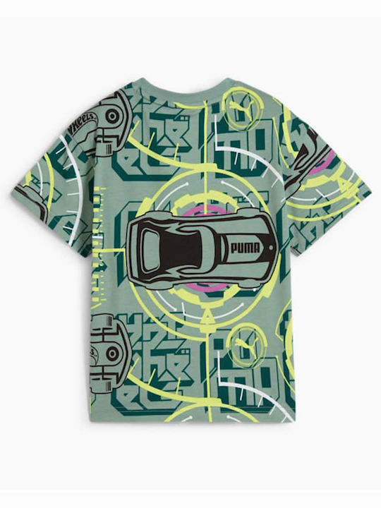 Tricou Puma X Hot Wheels Relaxed Aop 3 - 7 Ani