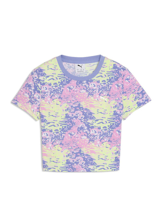 Tricou Puma Luminous Cloud Aop Baby 8 - 14 Ani