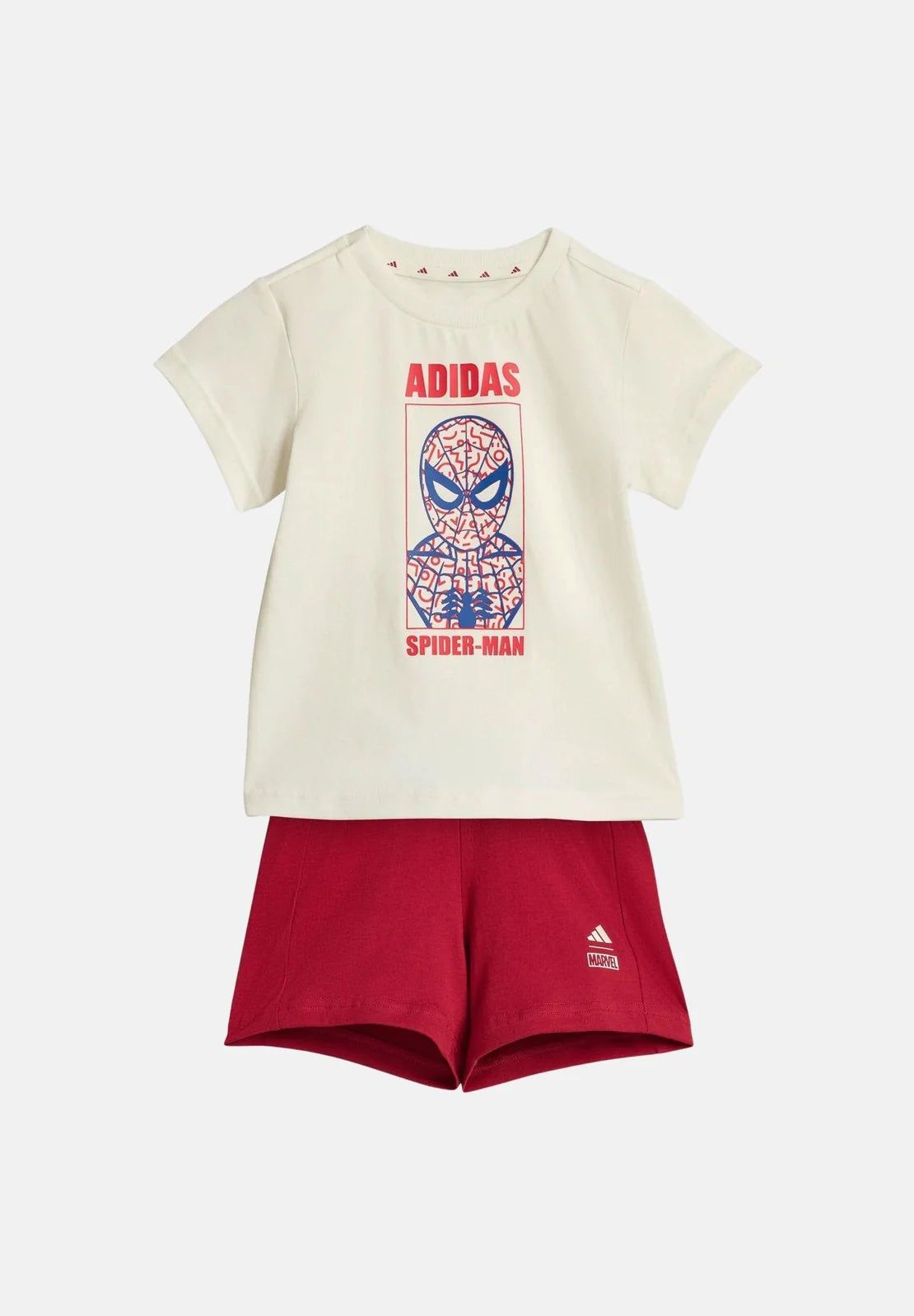 Set tricou si pantaloni scurti adidas Marvel Spiderman 18 Luni - 4 Ani