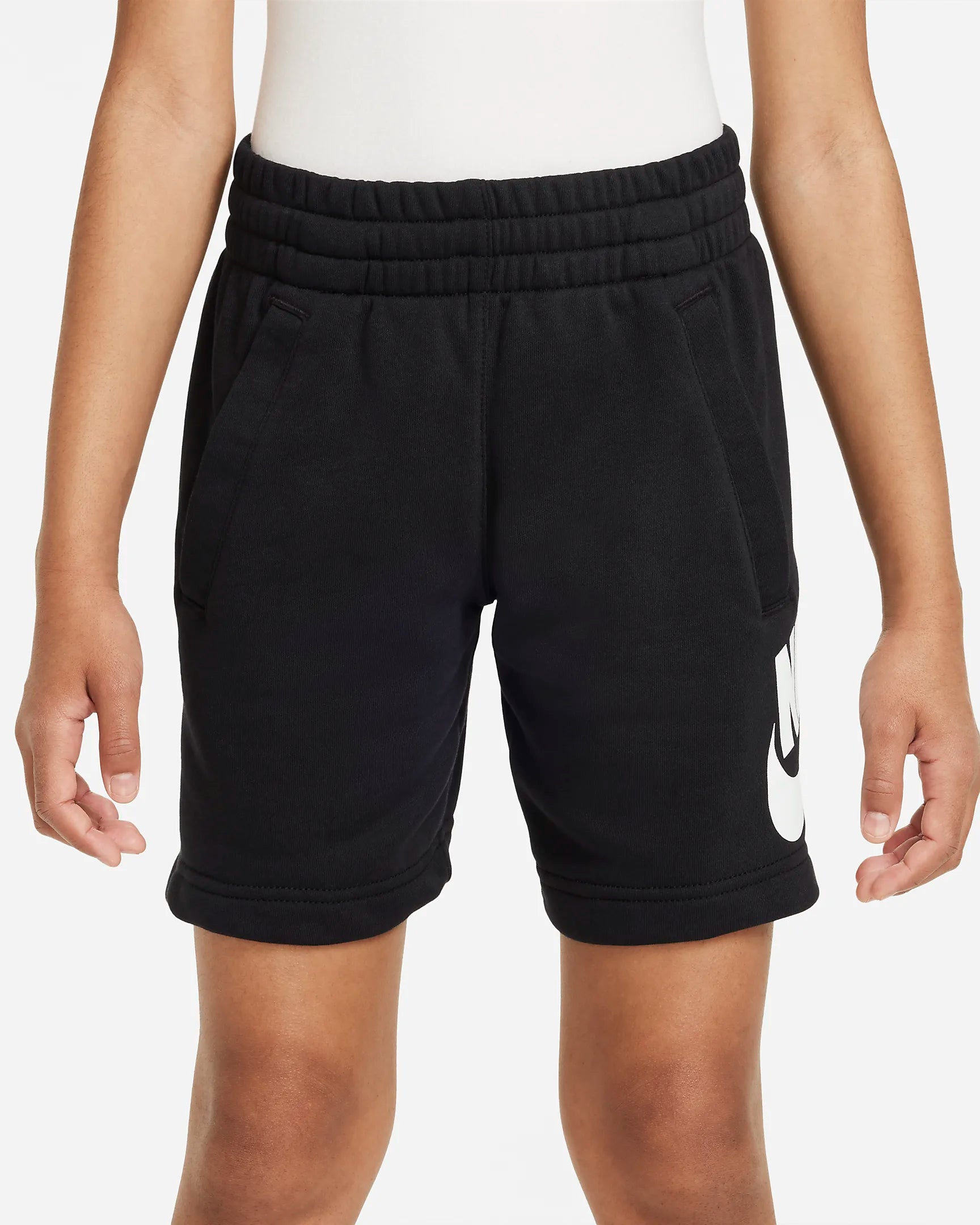 Pantaloni scurti negri Nike K Nsw Club Ft Hbr 6 - 15 Ani
