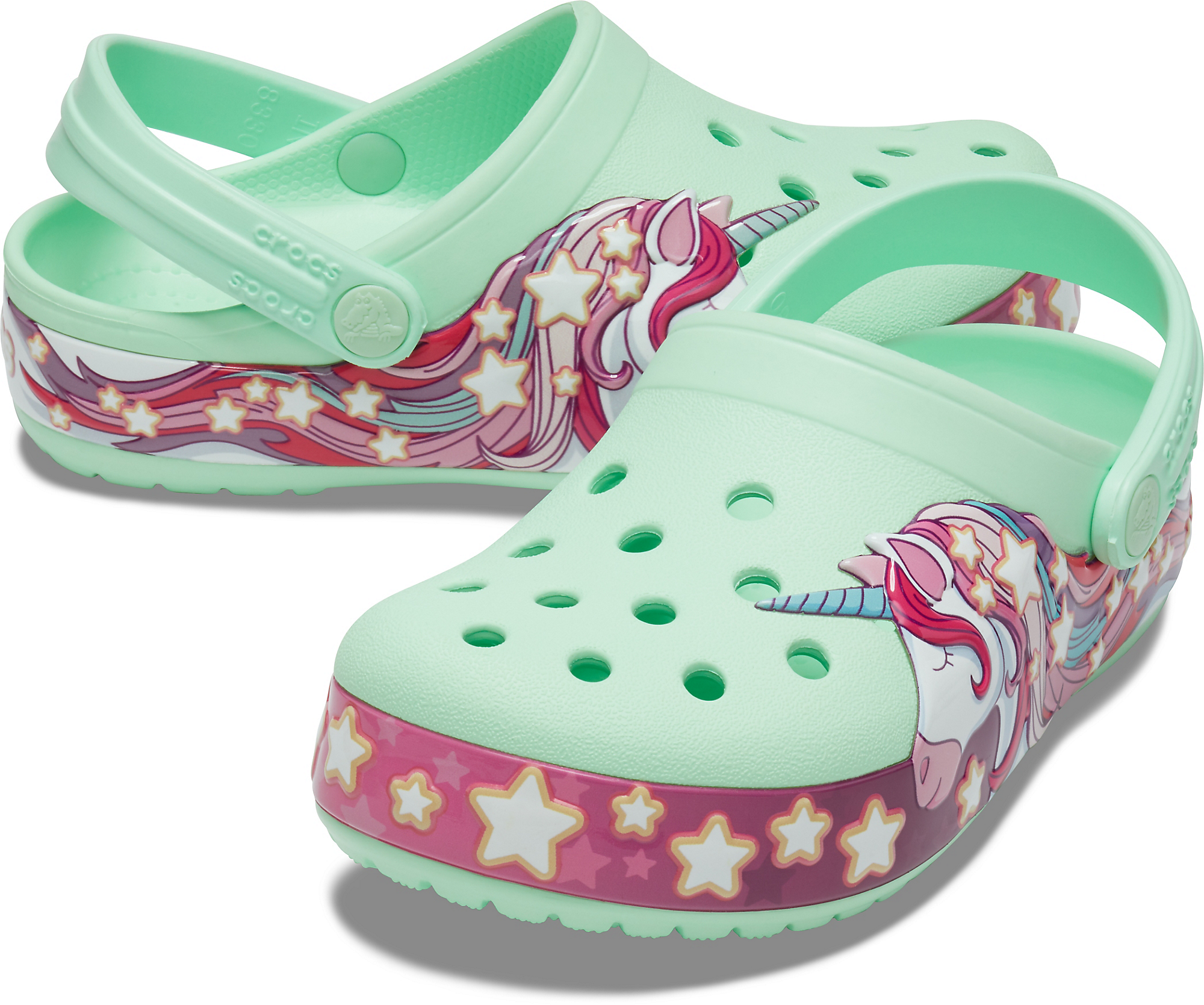Slapi de copii CrocsFunLab Unicorn Band Clog K - EU 22-EU 35