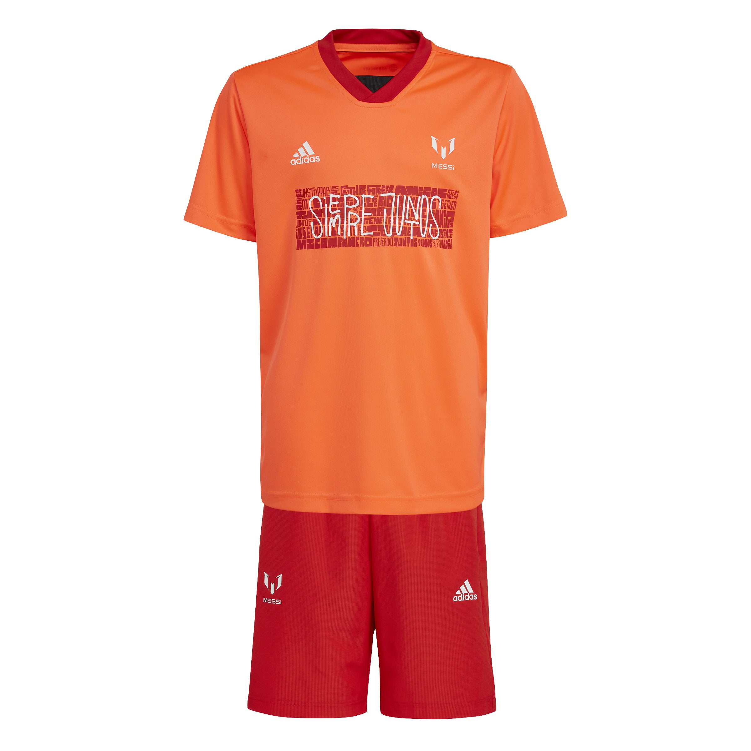 trening pentru copii adidas cu pantaloni scurti si tricou