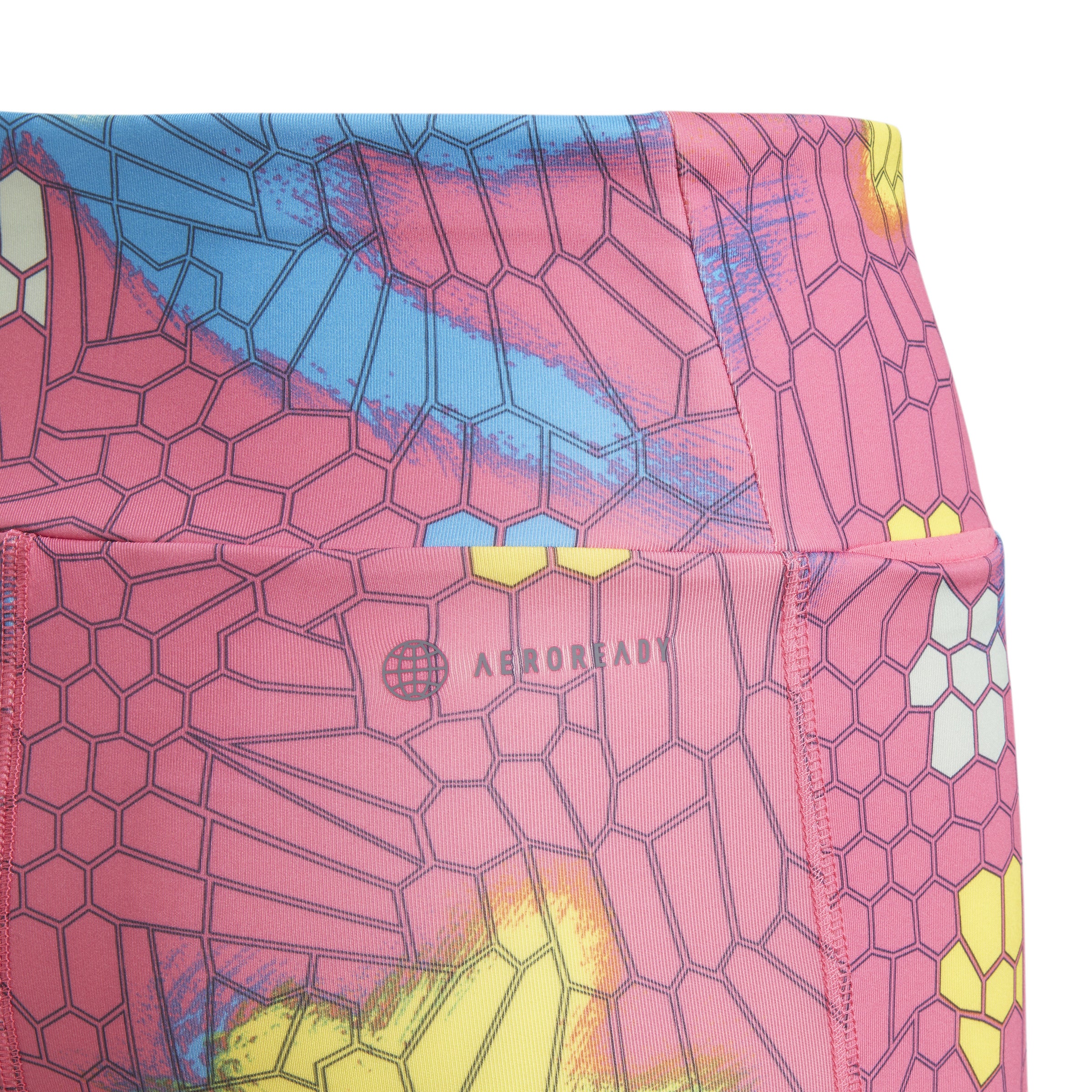 Colanti copii Adidas Power roz cu imprimeu floral