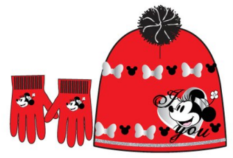 Set caciula si manusi Minnie - 4-9 ani