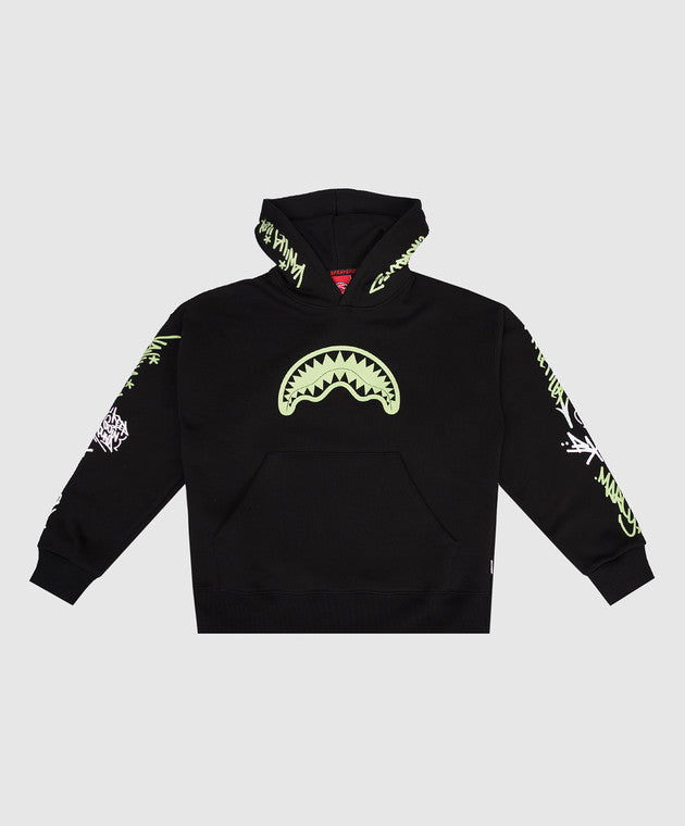 Hanorac Glow In The Dark Black Hoodie 7 - 16 Ani