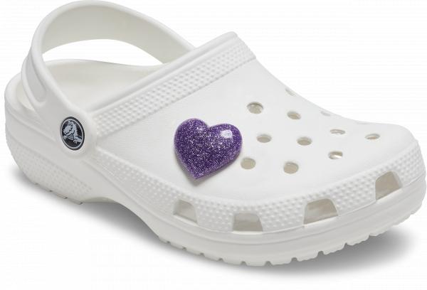 Accesorii Jibbitz by Crocs 3D Glitter Purple Heart