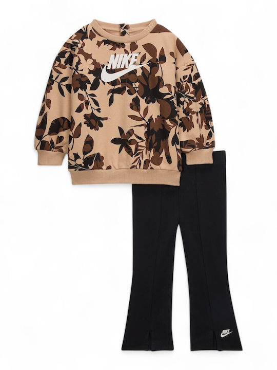 Set 2 piese Nkg Floral Camo Crew Legging S  12 - 24 Luni