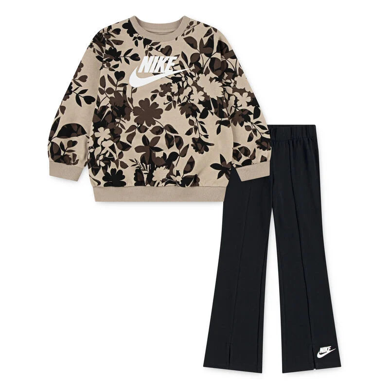 Set 2 piese Nkg Floral Camo Crew Legging S 2 - 7 Ani