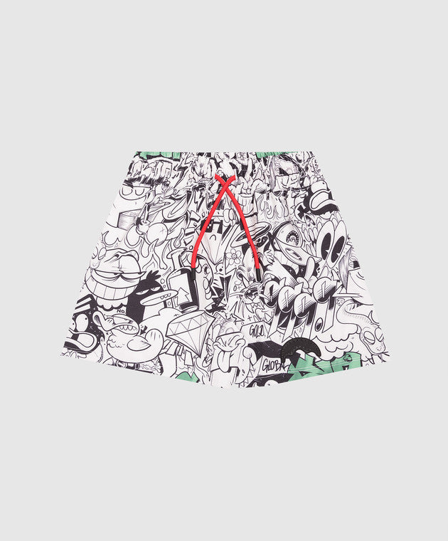 Pantaloni scurti Sprayground Create Your World Cotton 8 - 16 Ani