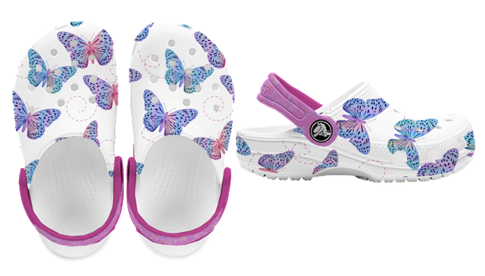 Slapi Crocs Classic Butterfly Clog T EU 22- EU 28