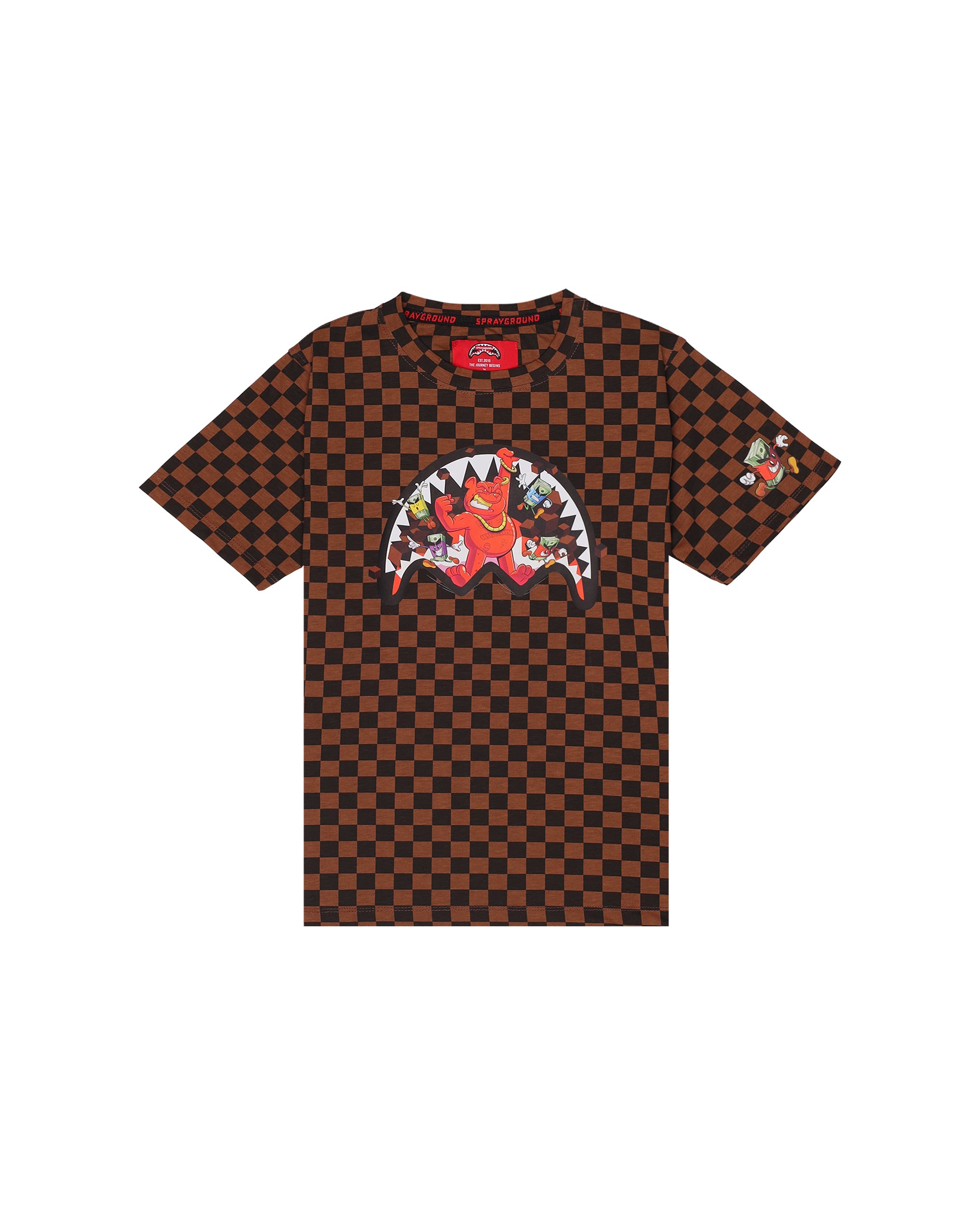 Tricou Sprayground Get Out Bear Checkered Regular