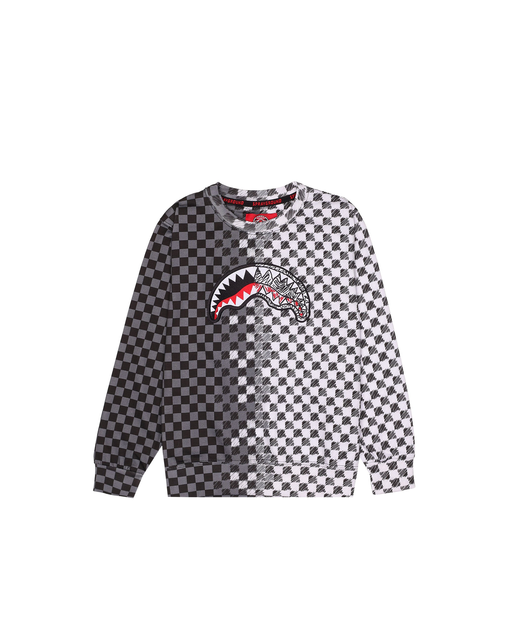 Hanorac Sprayground Checkered Sketch Regular Crewneck