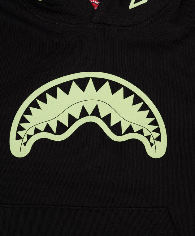 Hanorac Glow In The Dark Black Hoodie 7 - 16 Ani
