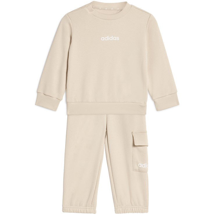 Set bluza si pantaloni sport adidas Infant Linear Fleece 0 - 4 Ani