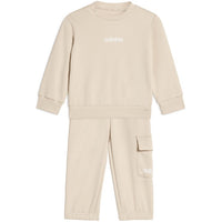 Set bluza si pantaloni sport adidas Infant Linear Fleece 0 - 4 Ani