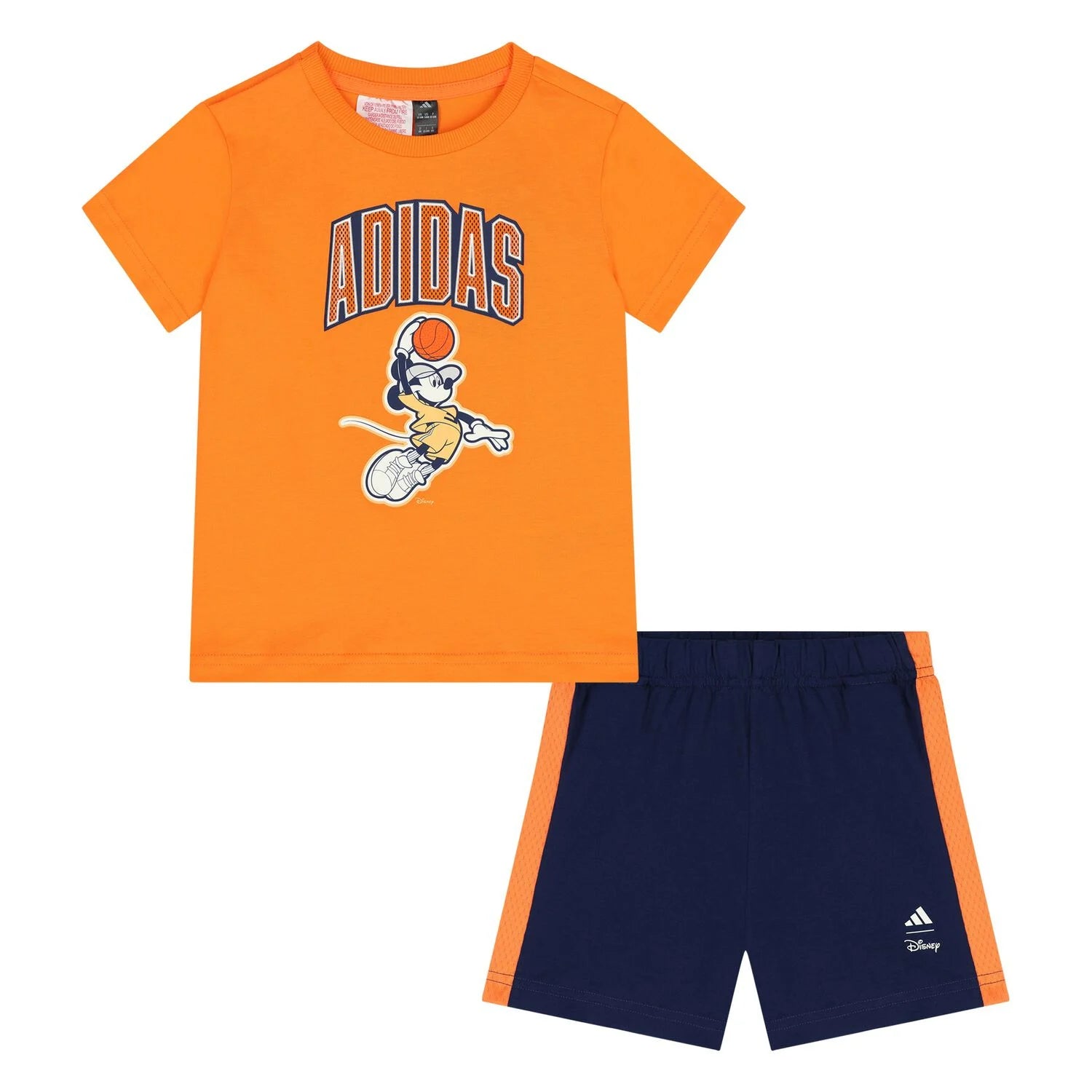 Set tricou si pantaloni scurti adidas Mickey Mouse 0 - 4 Ani