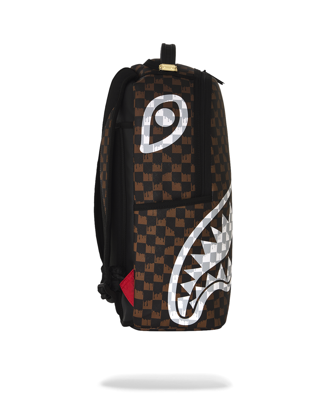 Rucsac Sprayground Brown And Cream Drip Check Shark