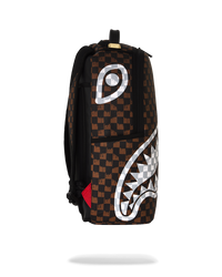 Rucsac Sprayground Brown And Cream Drip Check Shark
