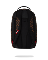 Rucsac Sprayground Brown And Cream Drip Check Shark