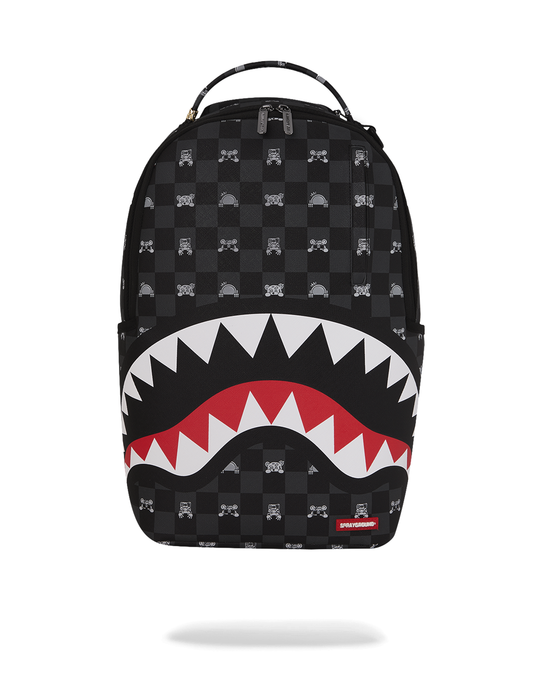 Rucsac Sprayground Gray Peeking Character Check Deluxe Silver