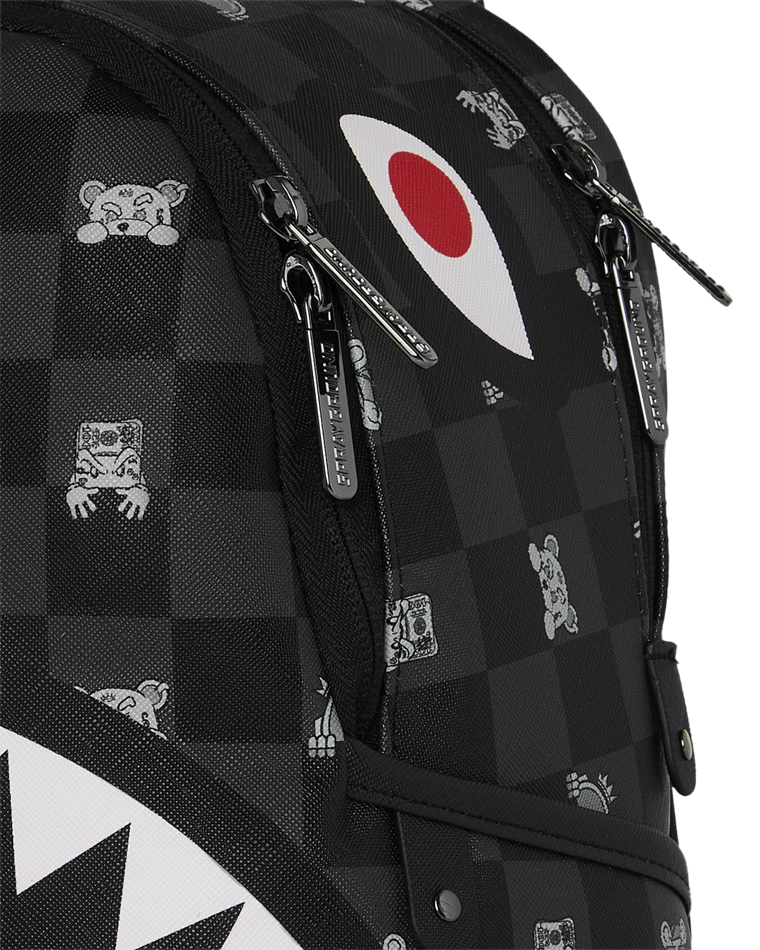 Rucsac Sprayground Gray Peeking Character Check Savage