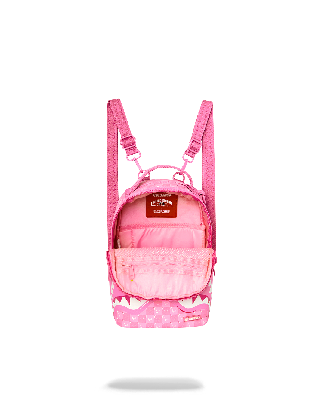 Image of Rucsac Sprayground Pink New Check Faces Mini