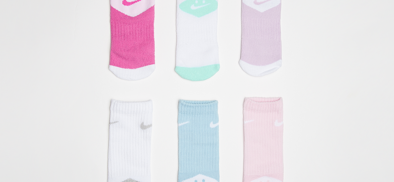 Image of Sosete 6Pk Nike Smiley Crew EU 23.5 - EU 35