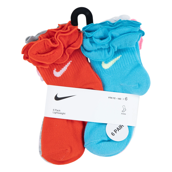 Sosete Nike Girls 6Pk Ruffle Ankle Sock EU 23.5 - EU 35