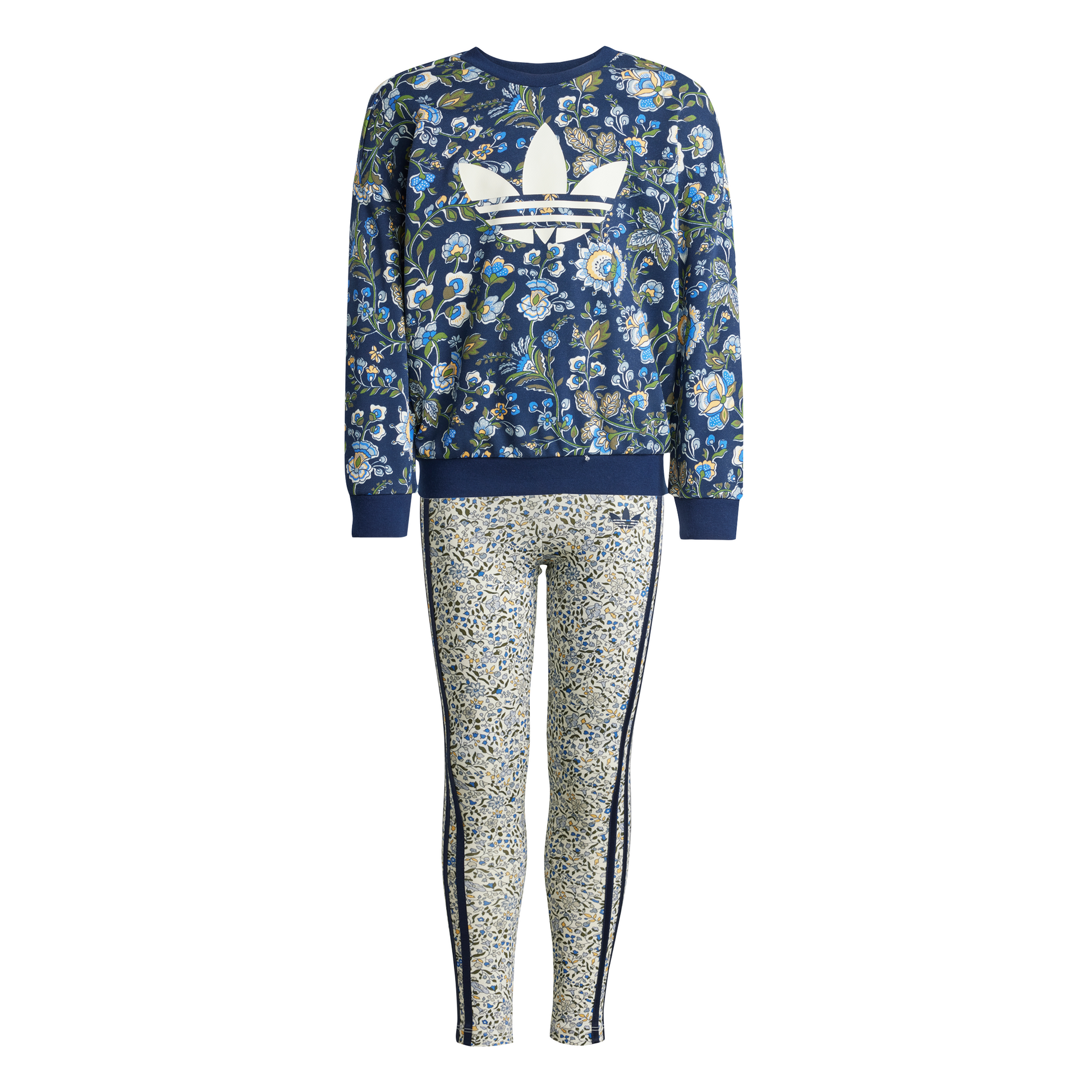 Set 2 piese adidas X Liberty London Crew Leggings Set - 4 Ani