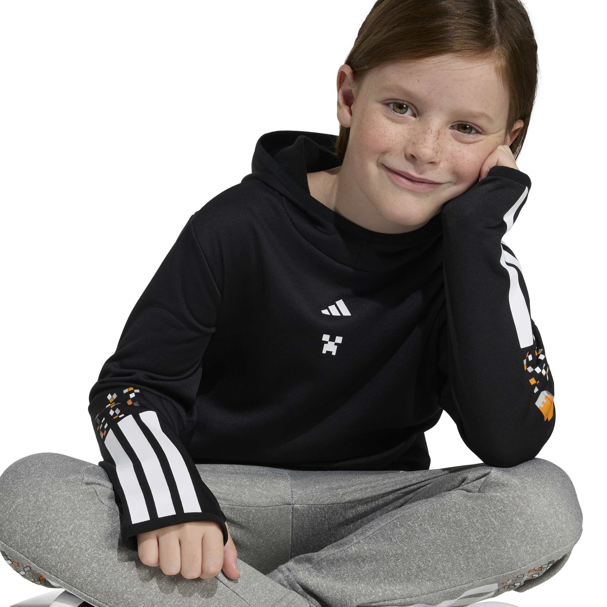 Image of Hanorac Adidas Minecraft Training 3 Stripes Hoodie