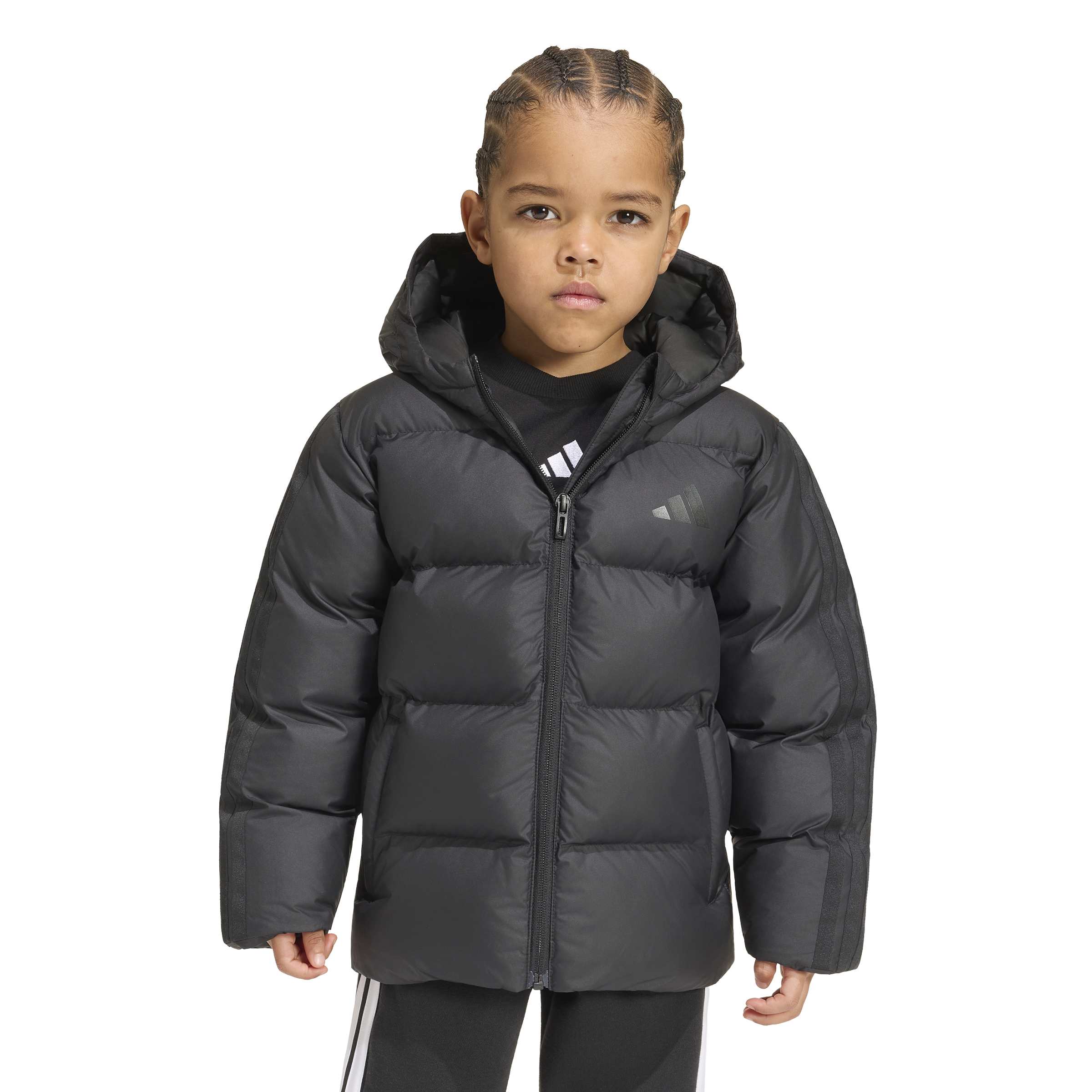Image of Geacă adidas Little Kids Side 3-Stripes