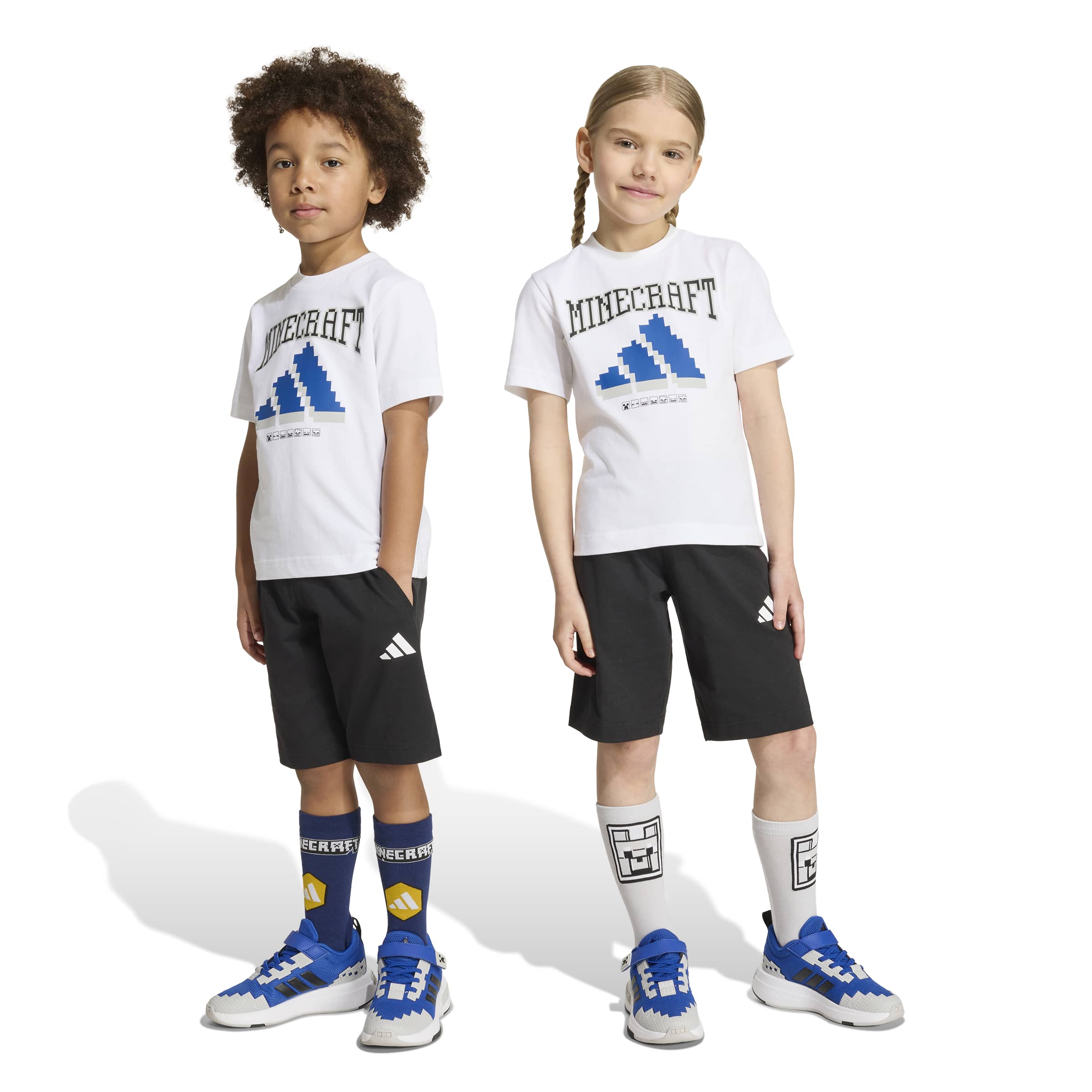 Set tricou și pantaloni scurți adidas Little Kids Minecraft T