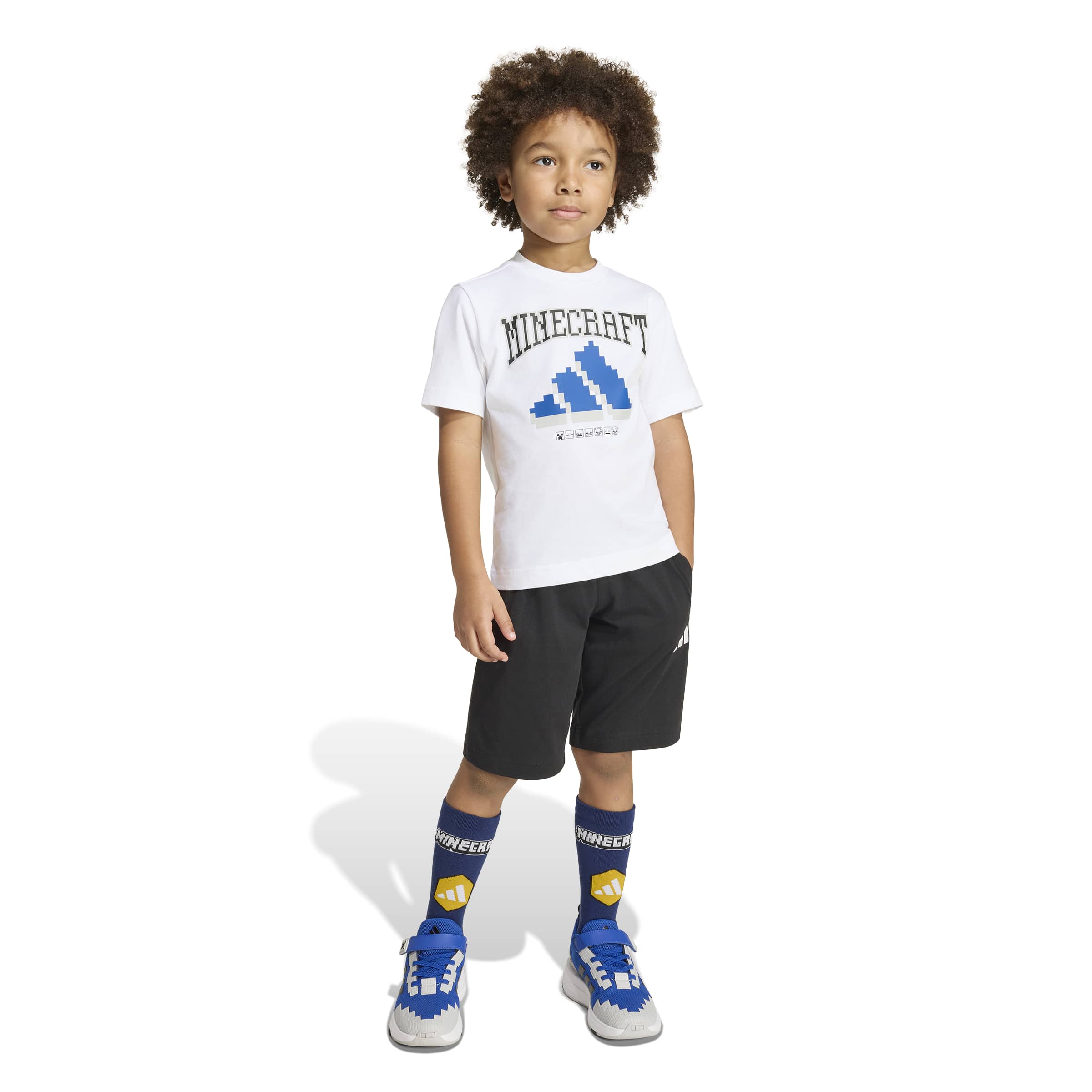 Set tricou și pantaloni scurți adidas Little Kids Minecraft T