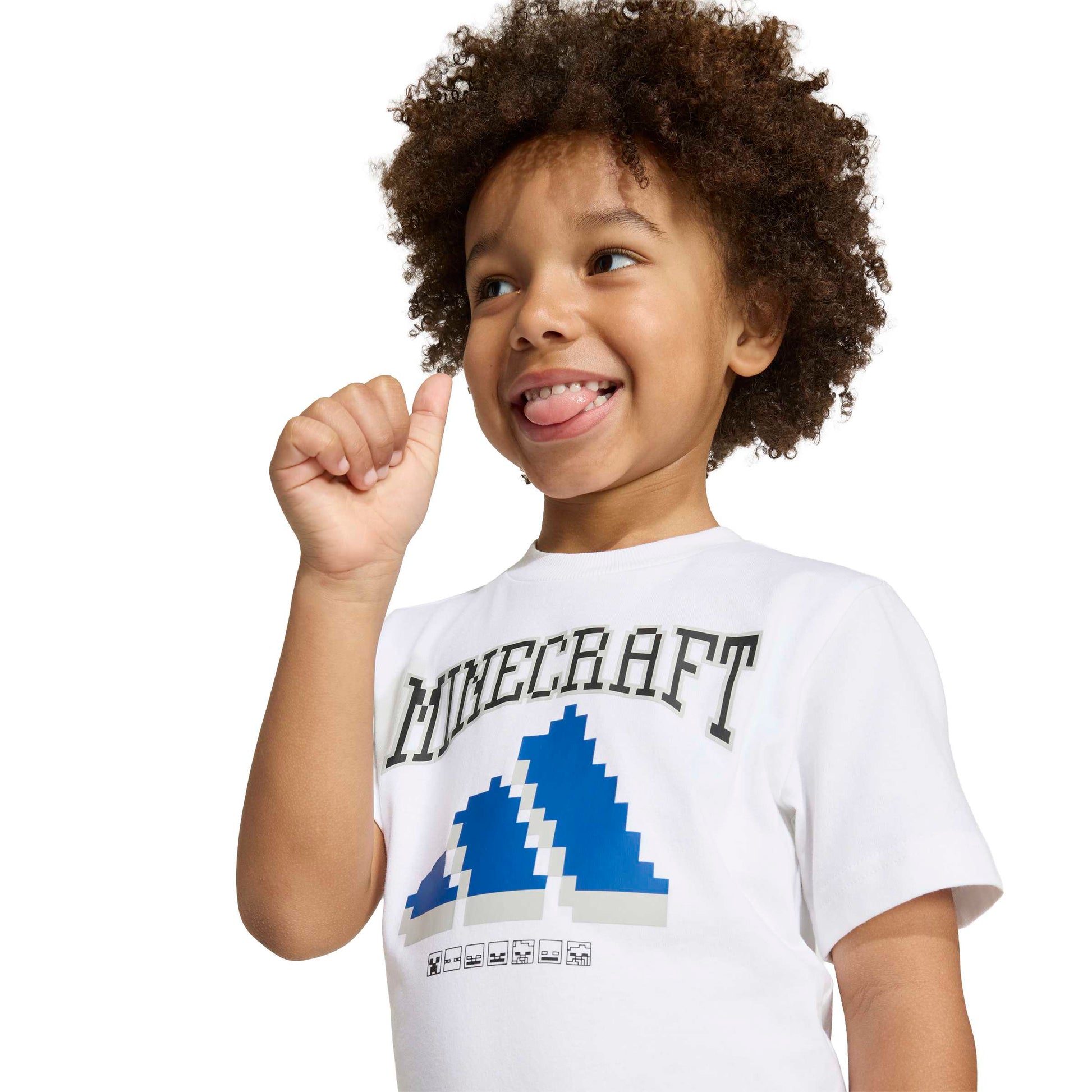 Set tricou și pantaloni scurți adidas Little Kids Minecraft T