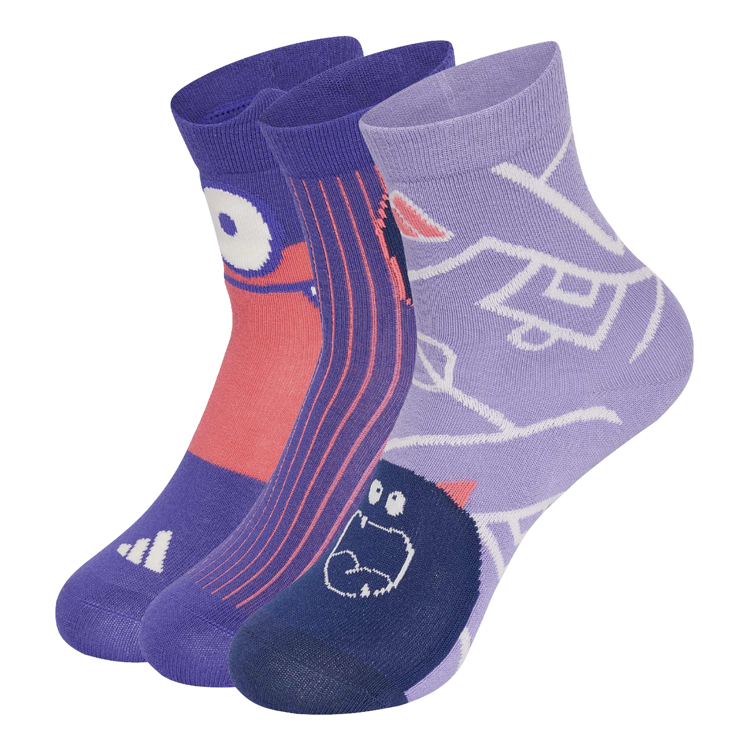 Șosete adidas Little Kids Trainstripe 3-Pack